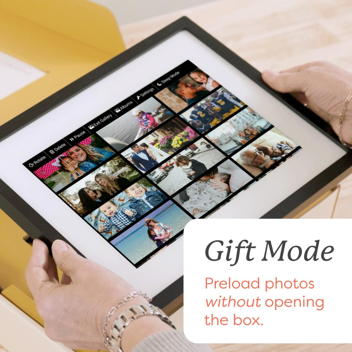 Digital Picture Frame - Wifi Enabled with Load from Phone Capability, Touch Screen Digital Photo Frame Display - Customizable Gift for Friends and Family - 10 Inch Black - Image 3