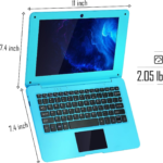 Laptop Computer- 10.1"" Inch Kids Laptop Computer Powered by Android 7.1.1 -Quad Core Processor- 2+32Gb Rom-Bluetooth-Hdmi-Wifi- Blue - Image 3