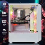 Gaming PC Computer Desktop, AMD Athlon 3000G 3.5G, Radeon RX 580 8G GDDR5, 16G DDR4 Memory, 1T SSD, 600M Wifi, BT 5.0, RGB Fan X 4, RGB Mouse Pad, Windows 11 Home,White - Image 3