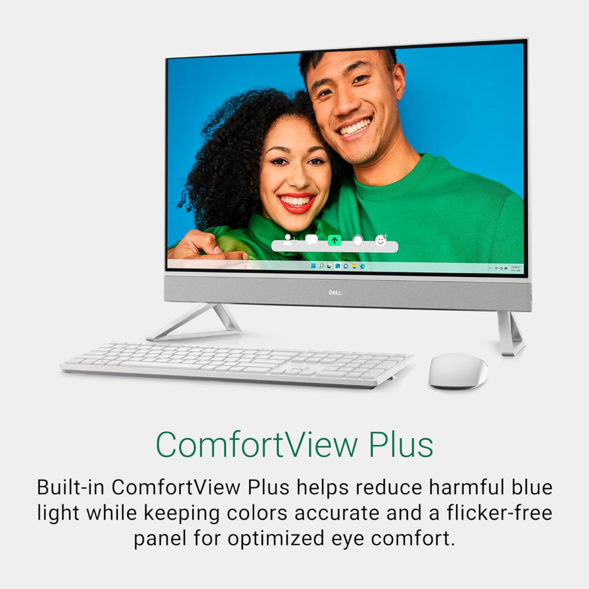 Inspiron 7730 All in One Desktop - 27-Inch FHD Touchscreen Display, Intel Core 7-150U, 32GB DDR4 RAM, 1TB SSD, NVIDIA Geforce MX570A 2GB GDDR6, Windows 11 Pro, Onsite & Migrate Service - White - Image 2