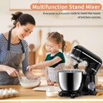 3-IN-1 Electric Stand Mixer, 10-Speed with Pulse Button, Attachments Include 6QT Bowl, Dough Hook, Beater, Whisk for Most Home Cooks, Onyx Black - Image 6