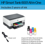 Smart -Tank 6001 Wireless Cartridge-Free All in One Printer, This Ink -Tank Printer Comes with up to 2 Years of Ink Included, with Mobile Print, Scan, Copy (2H0B9A) - Image 7