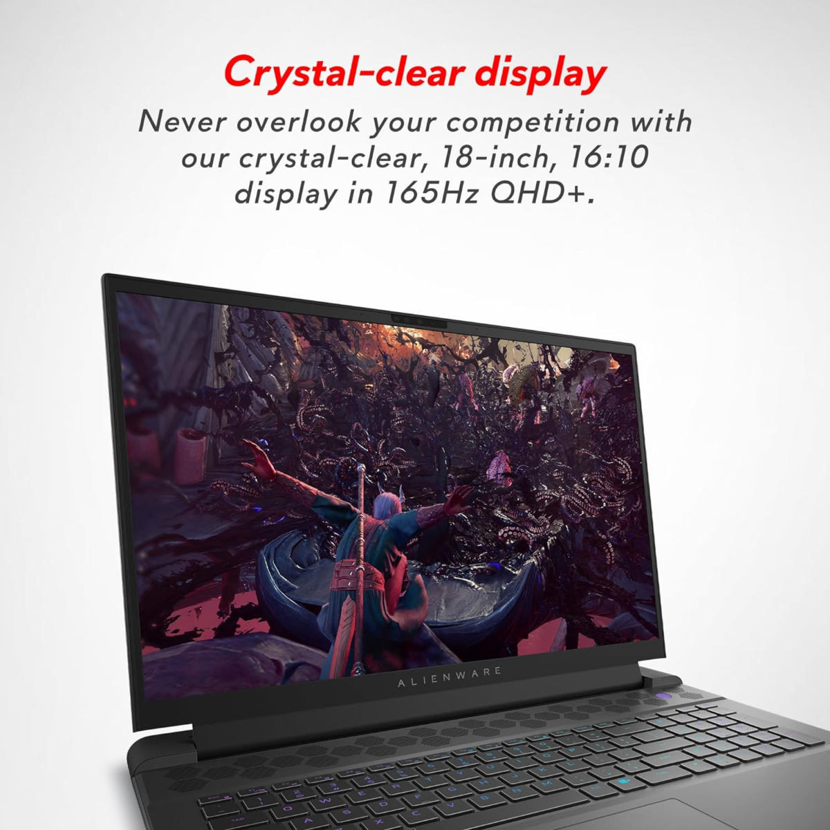 M18 R2 Gaming Laptop - 18 QHD+ 165Hz 3Ms Display, Intel Core I9-14900Hx, 32GB DDR5 RAM, 1TB SSD, NVIDIA Geforce RTX 4080 12 GB GDDR6, Windows 11 Home, Onsite Service - Dark Metallic Moon - Image 3