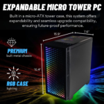 Empowered PC Continuum Micro Gaming Desktop - NVIDIA Geforce RTX 3060 Ti, Intel 12-Core I7-12700Kf, 32GB DDR5 RAM, 2X512Gb Nvme SSD + 3TB HDD, Wifi 6, Windows 11 - Liquid Cooled RGB Gamer Computer - Image 7