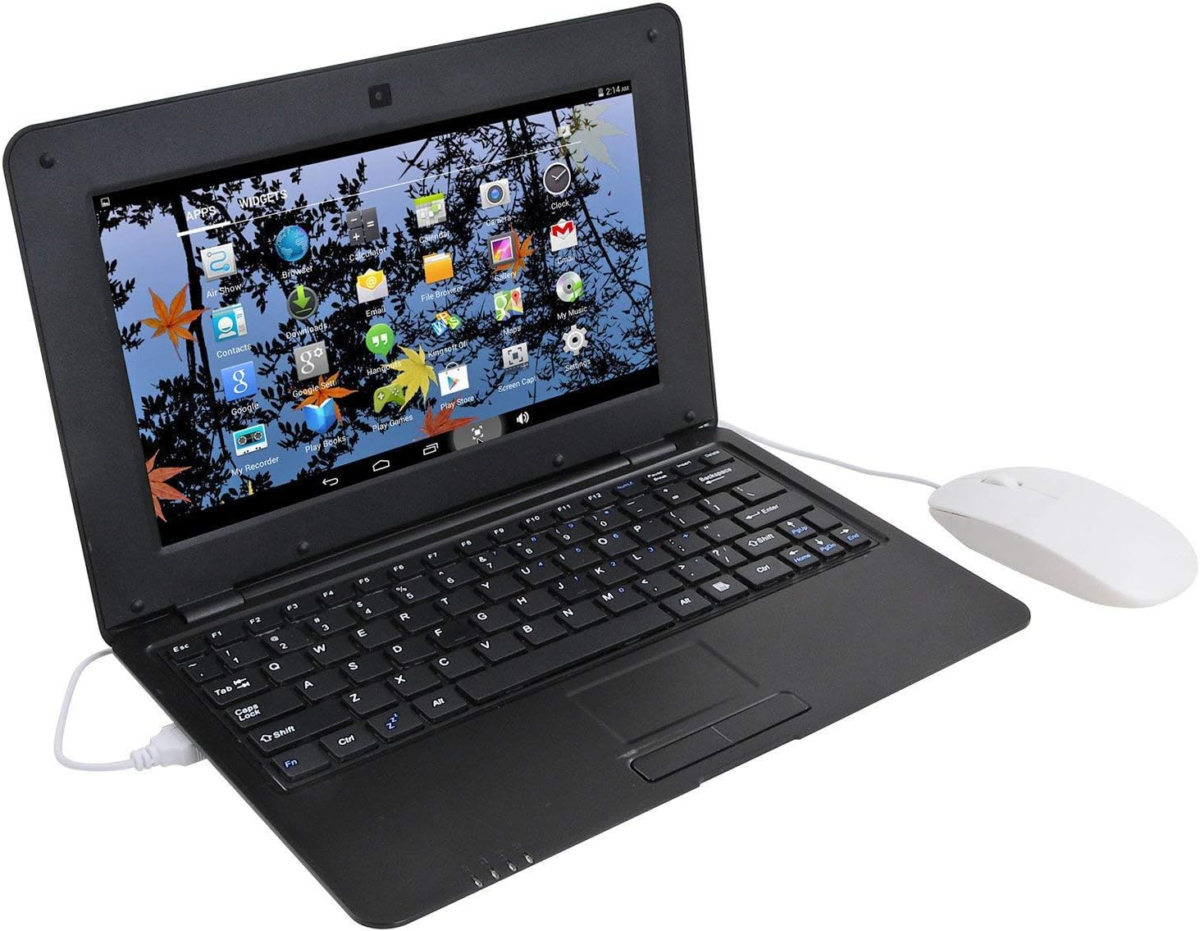 10" Inch Kids Laptop Computer Powered by Android 6.0, Quad Core Processor, 1Gb Ram, 8Gb ROM, Camera, Bluetooth, Wifi & Ethernet Port- Black - Image 1