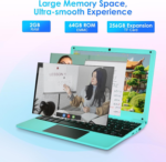 Mini Android 12 Laptop Computer, Portable Small Netbook with Allwinner A133 CPU Android 12 OS 2GB RAM 64GB EMMC HD IPS Screen 1920X800 0.3MP Camera (Blue) - Image 4