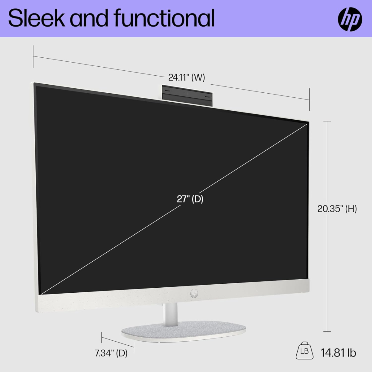 27 Inch All-In-One Desktop PC, FHD Display, 13Th Generation Intel Core I7-1355U, 12 GB RAM, 512 GB SSD, Intel Iris Xe Graphics, Windows 11 Pro, 27-Cr0082 (2023) - Image 5