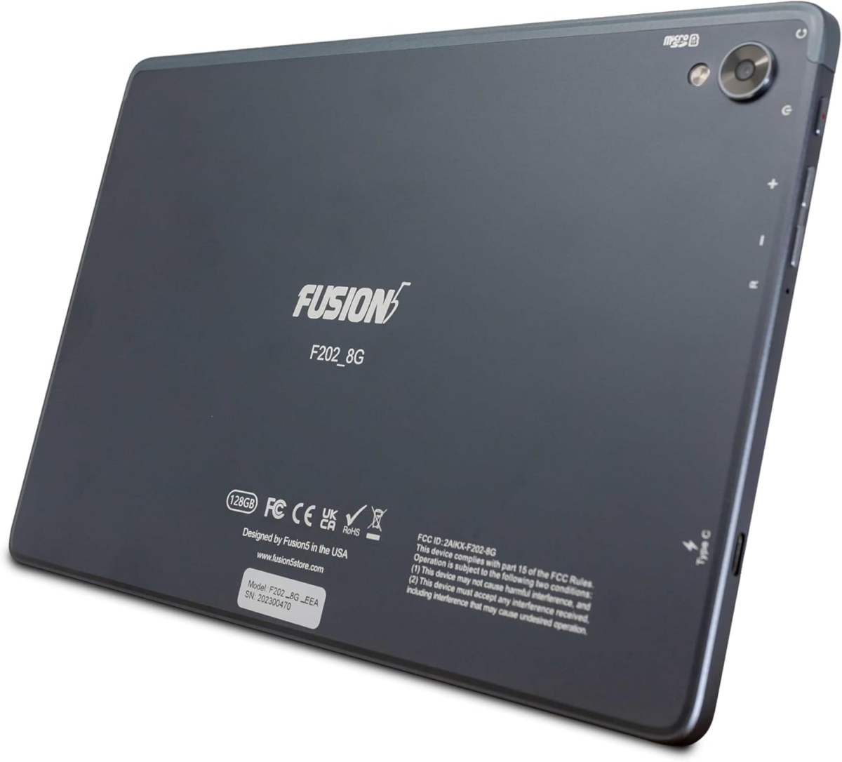 F202_8G 10.1 Inch Tablet - Android 13, Full HD IPS, Octa-Core, 8GB RAM, 128GB Storage, Dual Band Wi-Fi, Bluetooth, USB-C, 10 Inch, 13MP Rear 5MP Front Camera - Image 2