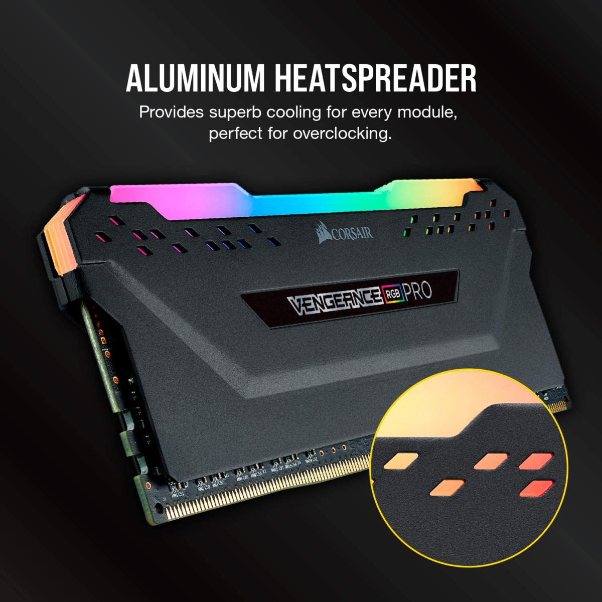 VENGEANCE RGB PRO DDR4 RAM 32GB (2X16Gb) 3200Mhz CL16-20-20-38 1.35V Intel AMD Desktop Computer Memory - Black (CMW16GX4M2C3200C16) - Image 5