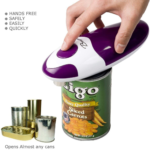 Kitchen Automatic Safety Cordless One Tin Opener& Professional Electric Opener.One-Touch Switch .Smooth Can Edge.Being Friendly to Left-Hander and Arthritics!(Purple) - Image 5