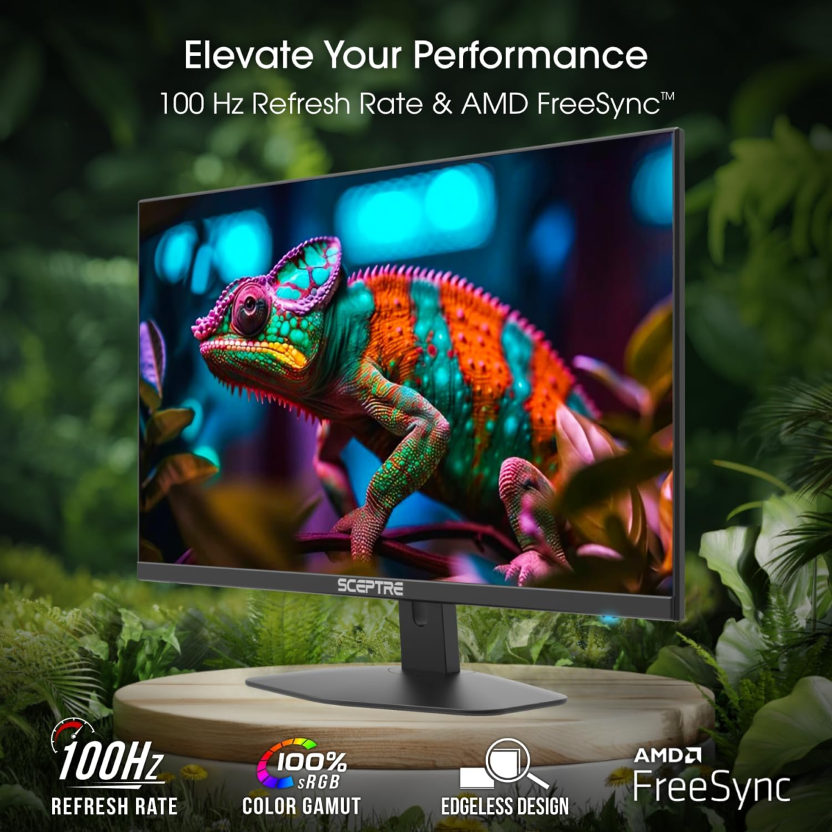 New 27-Inch Gaming Monitor 100Hz 1Ms Displayport HDMI X2 100% Srgb AMD Freesync Build-In Speakers, Eye Care Frameless Machine Black 2024 (E275W-FW100T) - Image 2