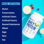WHEY Protein Natural Vanilla – 100% Whey Protein Powder, 24G Protein per Serving – Grass-Fed, Gluten-Free, Low Carb, Bcaas, Amino Acid – 23 Servings, 1.83 Pound Tub - Image 5