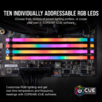 VENGEANCE RGB PRO DDR4 RAM 32GB (2X16Gb) 3200Mhz CL16-20-20-38 1.35V Intel AMD Desktop Computer Memory - Black (CMW16GX4M2C3200C16) - Image 3