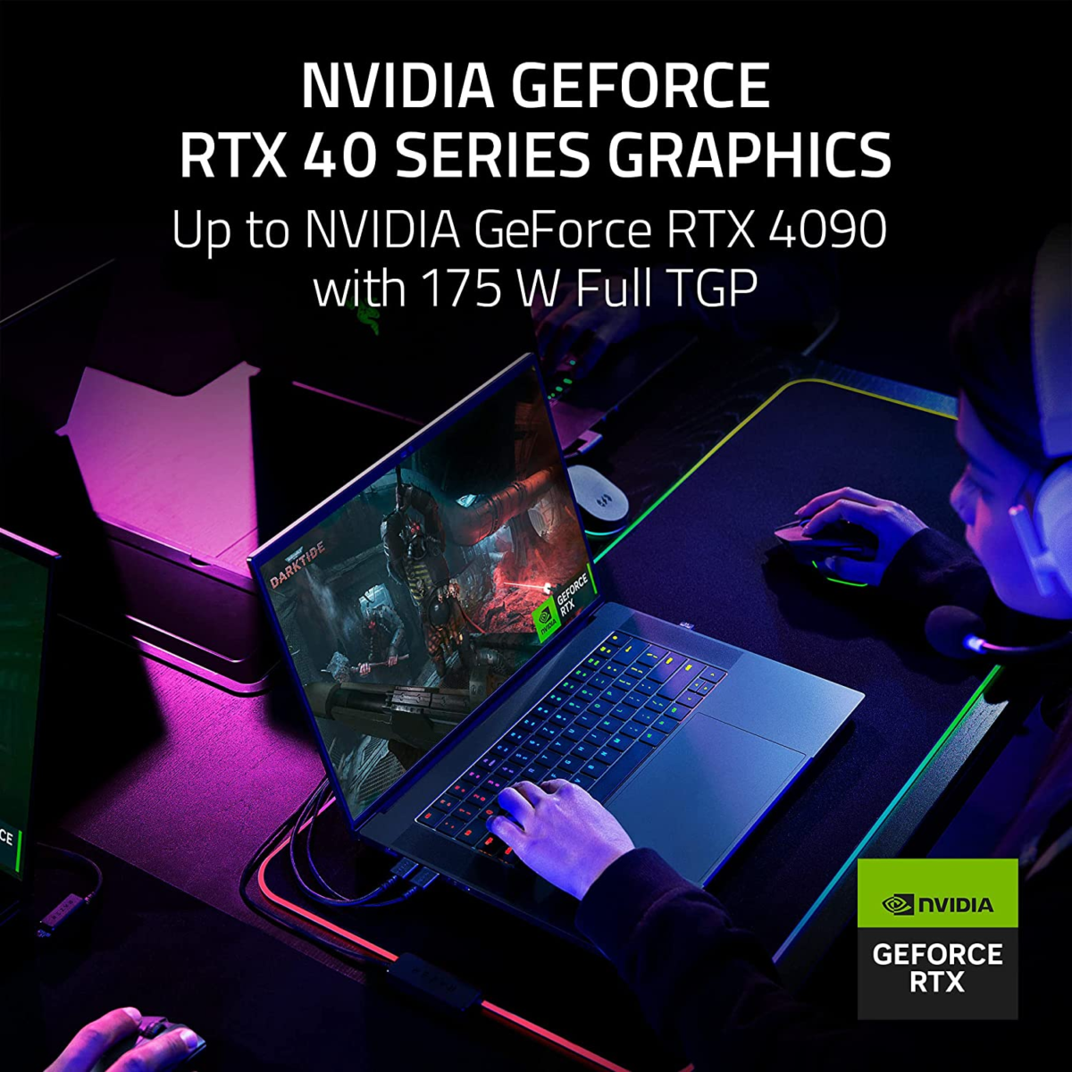 Blade 16 Gaming Laptop: NVIDIA Geforce RTX 4090-13Th Gen Intel 24-Core I9 HX CPU - 16" Dual Mode Mini LED (4K UHD+ 120Hz & FHD+ 240Hz) - 32GB RAM - 2TB SSD - Compact Gan Charger - Windows 11 - Image 2