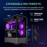 PC Desktop – Intel Core I7 12700F 2.1 Ghz, NVIDIA RTX 4070 Ti, 1TB NVME SSD, 16GB DDR4 RAM 3200, 750W Gold PSU, 360Mm AIO, 11AC Wi-Fi, Windows 11 Home 64-Bit,Black - Image 10