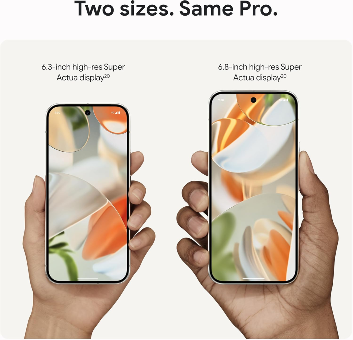Pixel 9 Pro - Unlocked Android Smartphone with Gemini, Triple Rear Camera System, 24-Hour Battery, and 6.3" Super Actua Display - Obsidian - 128 GB - Image 2