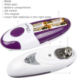 Kitchen Automatic Safety Cordless One Tin Opener& Professional Electric Opener.One-Touch Switch .Smooth Can Edge.Being Friendly to Left-Hander and Arthritics!(Purple) - Image 3